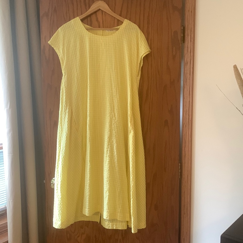 Two Danes Copenhagen NWOT Checked Cap Sleeve Midi Dress